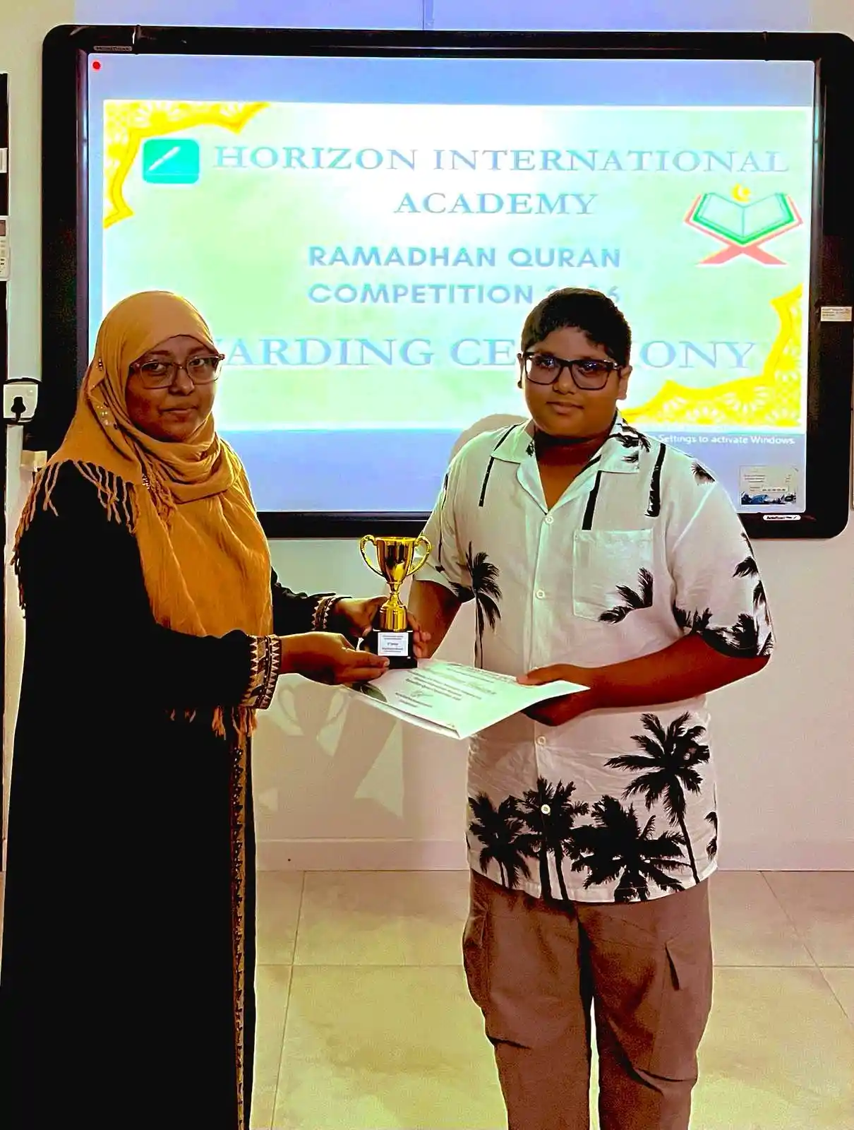 Highlights from the Quran Compertition Awarding Ceremony at Horizon International Academy