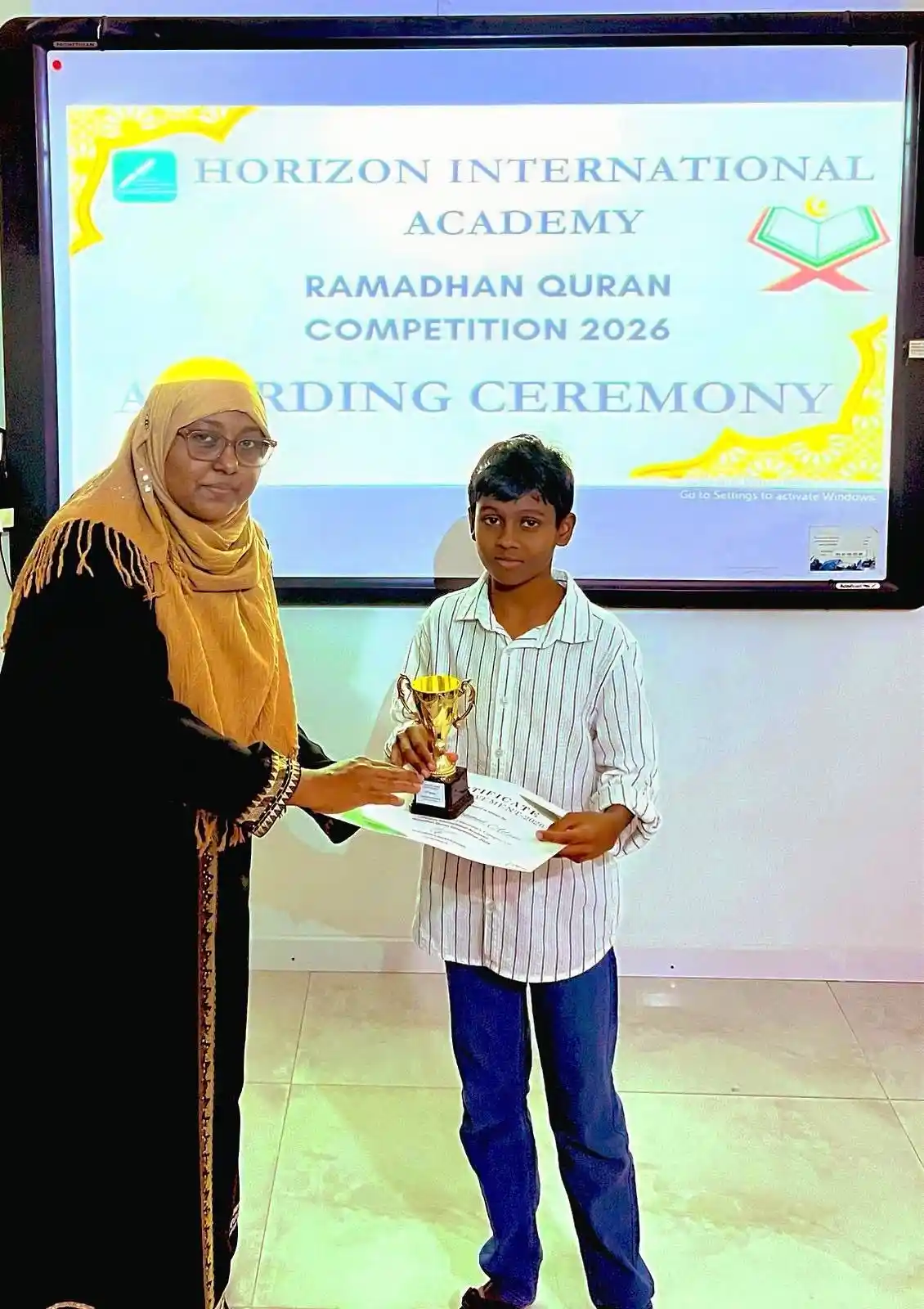 Highlights from the Quran Compertition Awarding Ceremony at Horizon International Academy