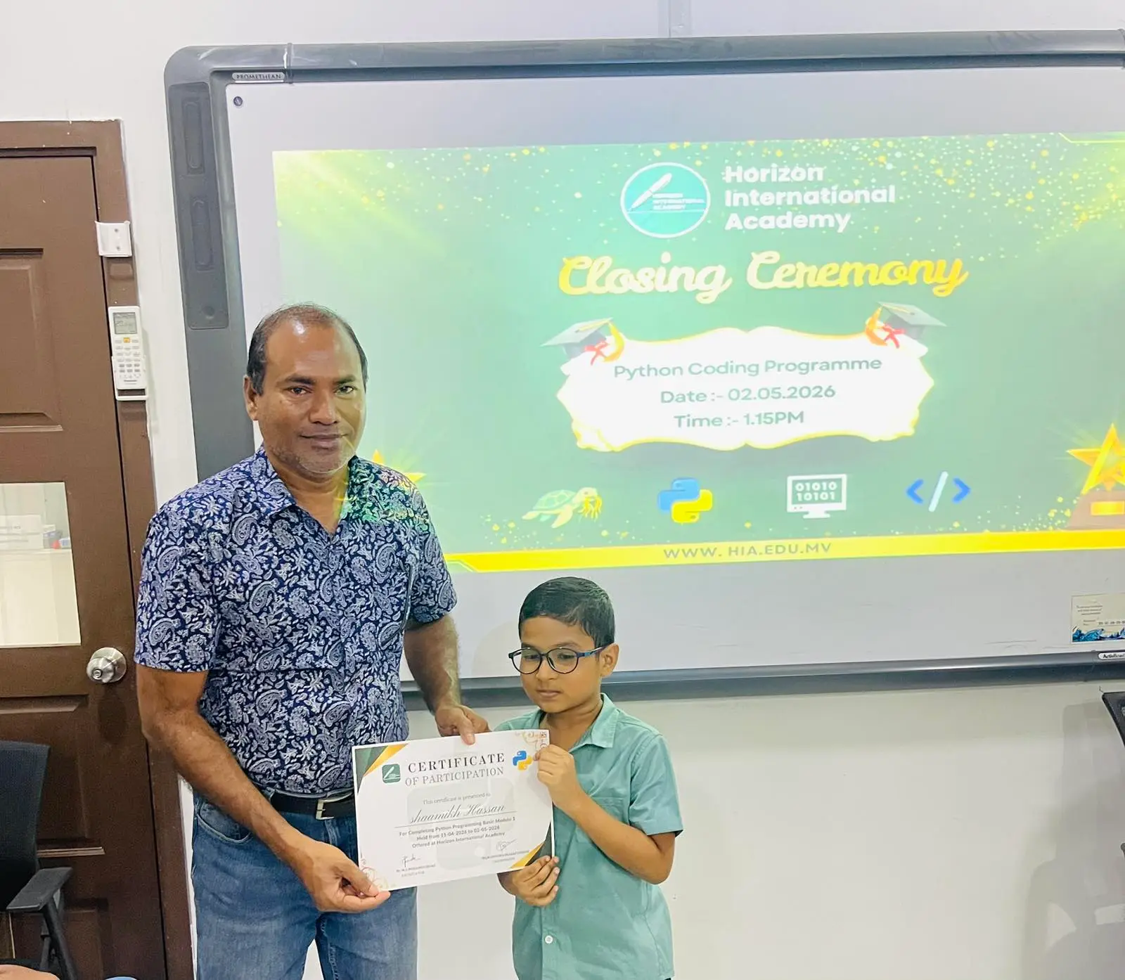 Certificate Awarding Ceremony – Python Basic Module 1